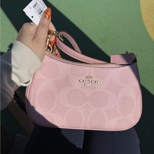 Coach Pink Powder Teri shoulder Bag